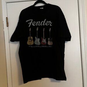 Size 2x Fender Guitars Graphic Tee